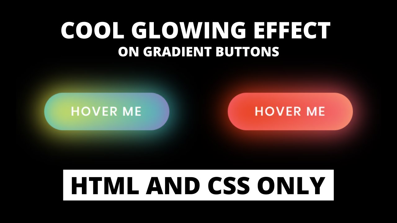 Cool Glowing Effect on Buttons using HTML & CSS