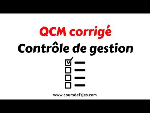 Ep 3 Contrôle De Gestion Qcm 1 Généralité Sur Le Contrôle De Gestion -