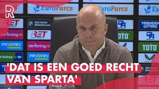 Slot vond FEYENOORD-Sparta (2-0) 'GEEN OVERDREVEN LEUKE WEDSTRIJD'