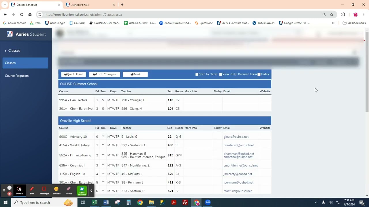 OUHSD Summer School   View Your Schedule