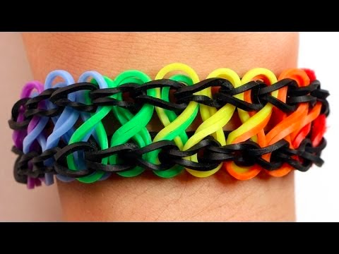 Como fazer pulseiras de elástico: Infinito #LoomBands (sem tear) - YouTube