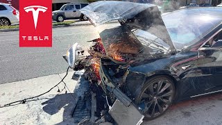 $100,000 TESLA MODEL S CRASH  DASH CAM USED AS EVIDENCE | TESLACAM STORIES 131