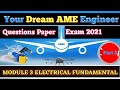 AME MODULE 3 (Part-2) Electrical Fundamental (DGCA, EASA, CAA, EXAM QUESTIONS)