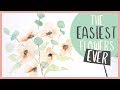 The EASIEST Flowers EVER! - Beginner Watercolour Tutorial