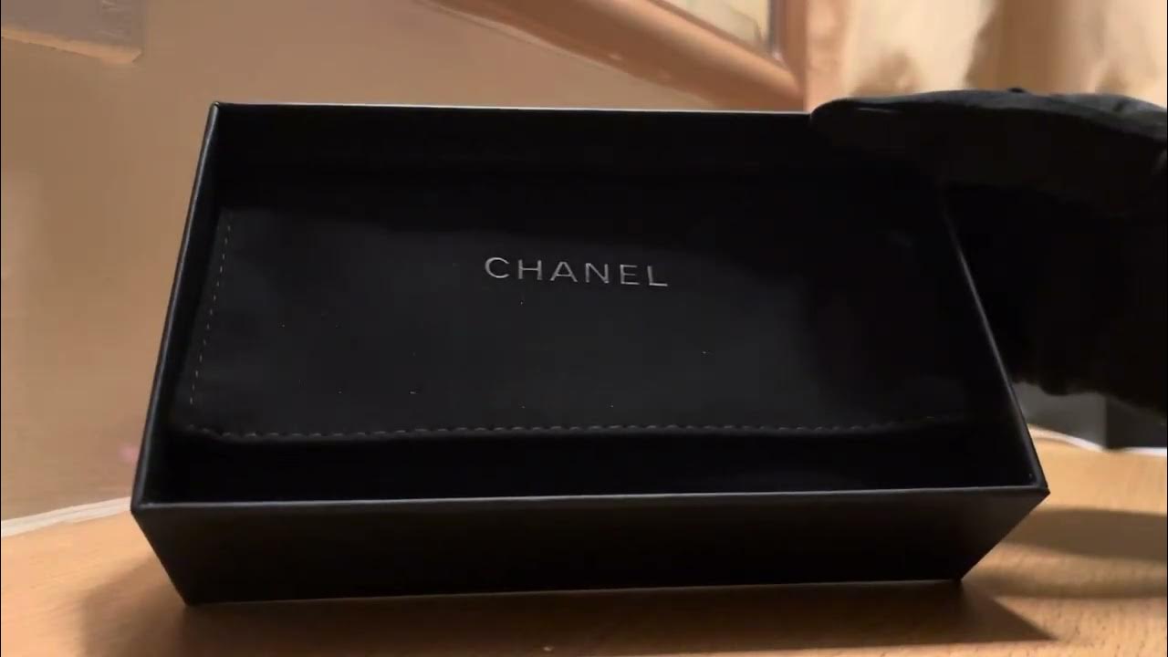 ASMR unboxing - Chanel card holder black Caviar with gold hardware 