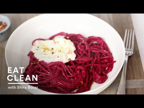 Bold Beet Pasta with Ricotta - Eat Clean with Shira Bocar