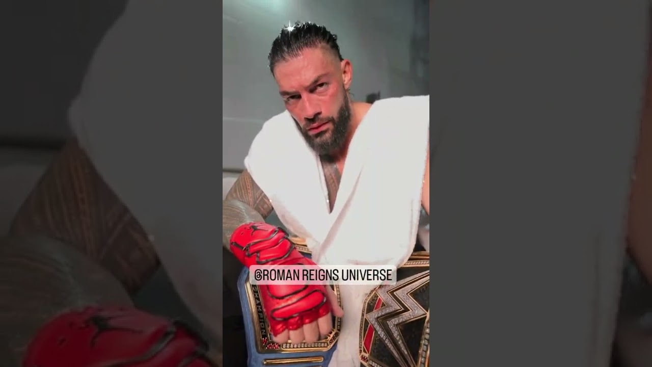 Roman Reigns Backstage After the win at SUMMER SLAM ☝🏻 