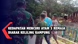 3 Teenagers Paraded Around Village After Being Caught Stealing Chickens