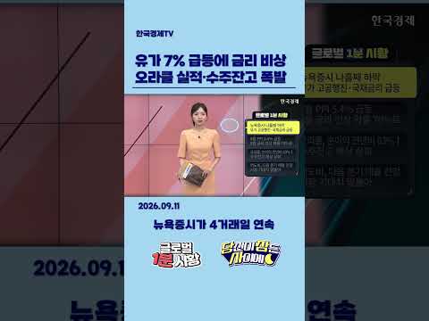 9월 11일 글로벌 1분 시황✅ #당잠사 #굿모닝한경글로벌마켓 #1분시황