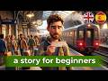 Easy Spanish Story for Beginners: I Took the Wrong Train (A1-A2)