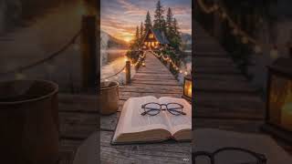 Hidden Lake Cabin at Sunset | Cozy Evening Ambience for Relaxation &amp; Peaceful Escape