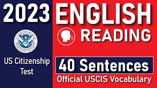 2026 US Citizenship English Reading Test Practice | USCIS Vocabulary | 40 Sentences 2026 US Citizenship English Reading Test Practice | USCIS Vocabulary | 40 Sentences