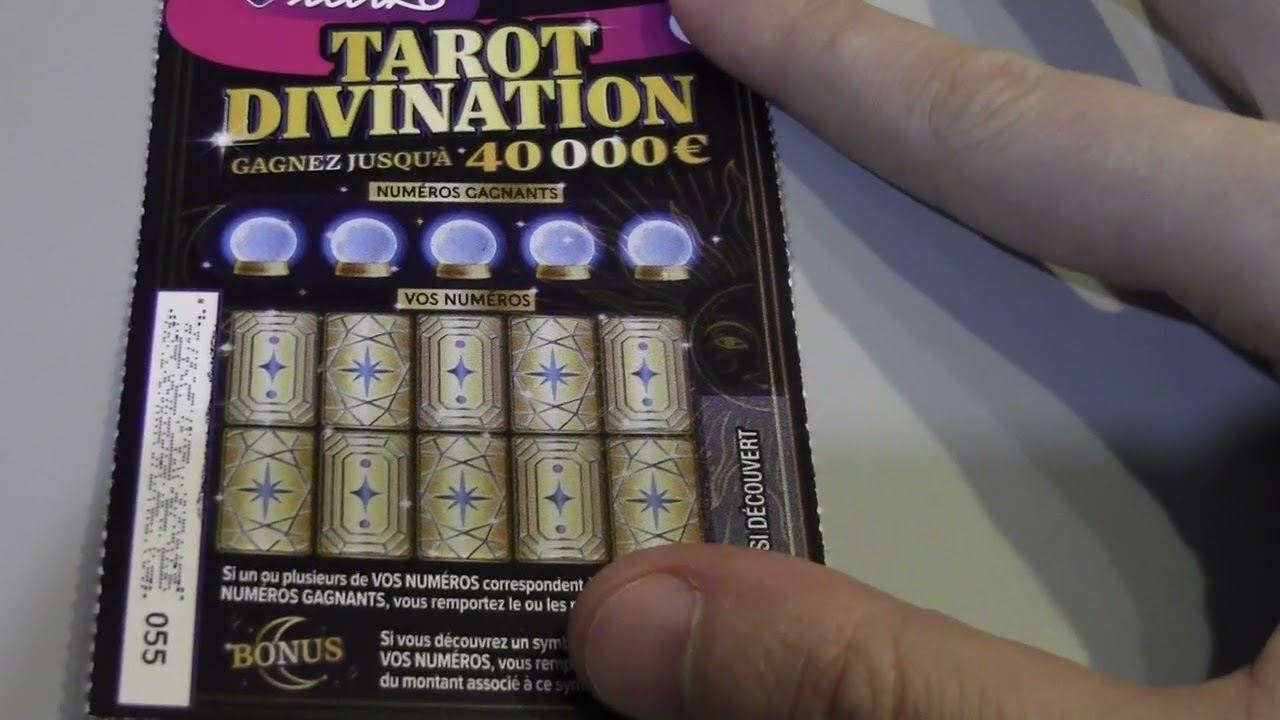 Les nouveaux Ticket à Gratter TAROT DIVINATION j'en gratte 5 mise de 10€