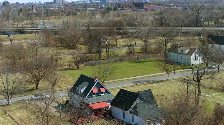 Aerial view of a Detroit west side neighborhood