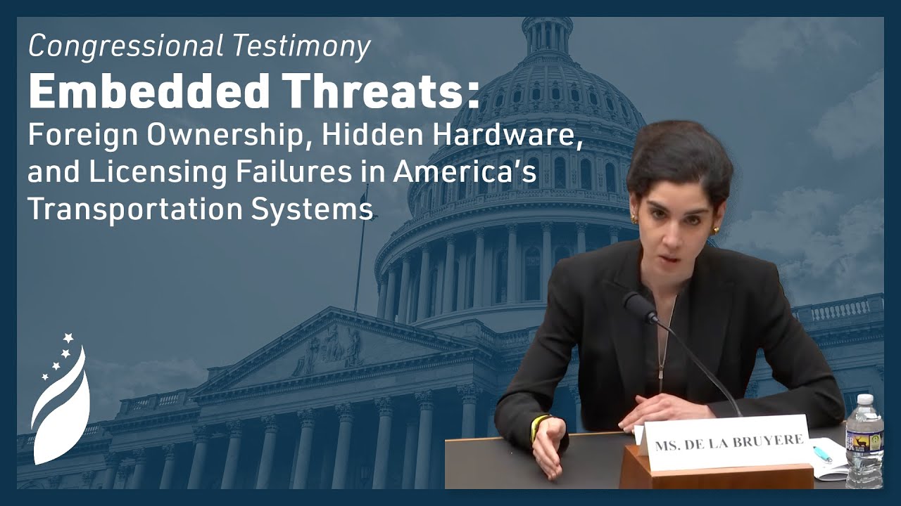 Opening remarks: Foreign Ownership, Hidden Hardware, & Licensing Failures in Transportation Systems