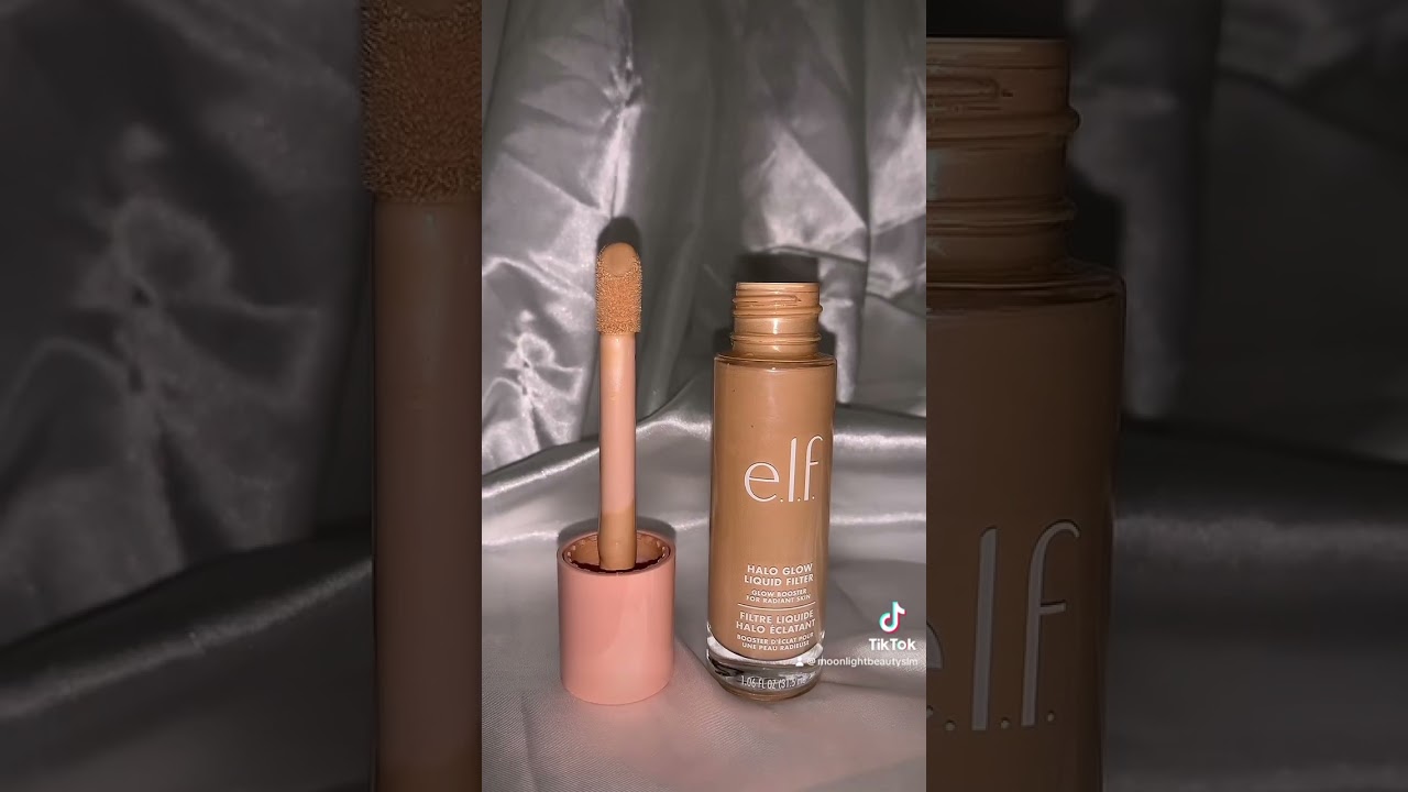 Elf halo glow liquid filter: one of my favourite products. Primer, foundation, highlight all in 1.🩷