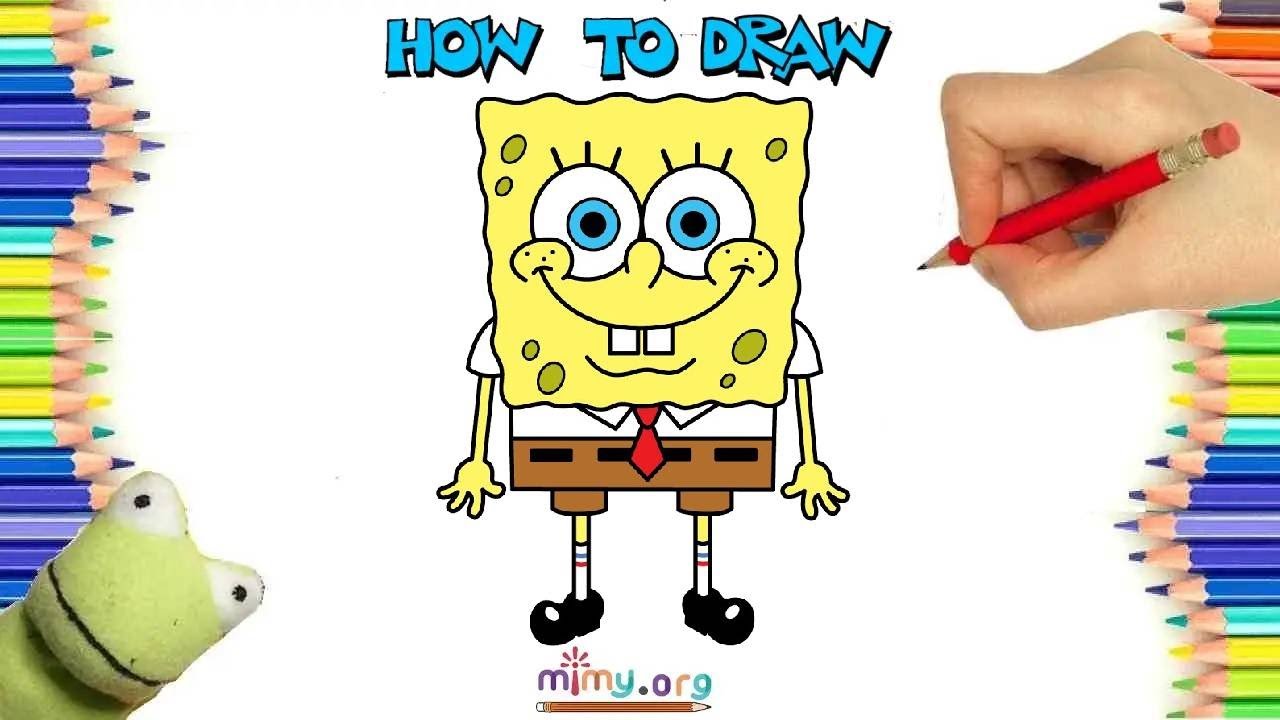 How to Draw SpongeBob | Step-by-Step Easy Tutorial for Beginners + Free ...