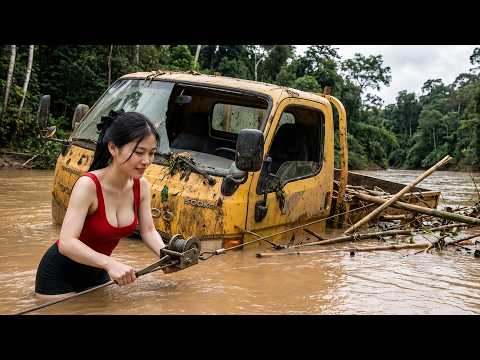 [TIMELAPSE] Genius Girl Rescuing a Rusty 500KG Mini Truck Sunk in Thick Mud | Full Repair Process