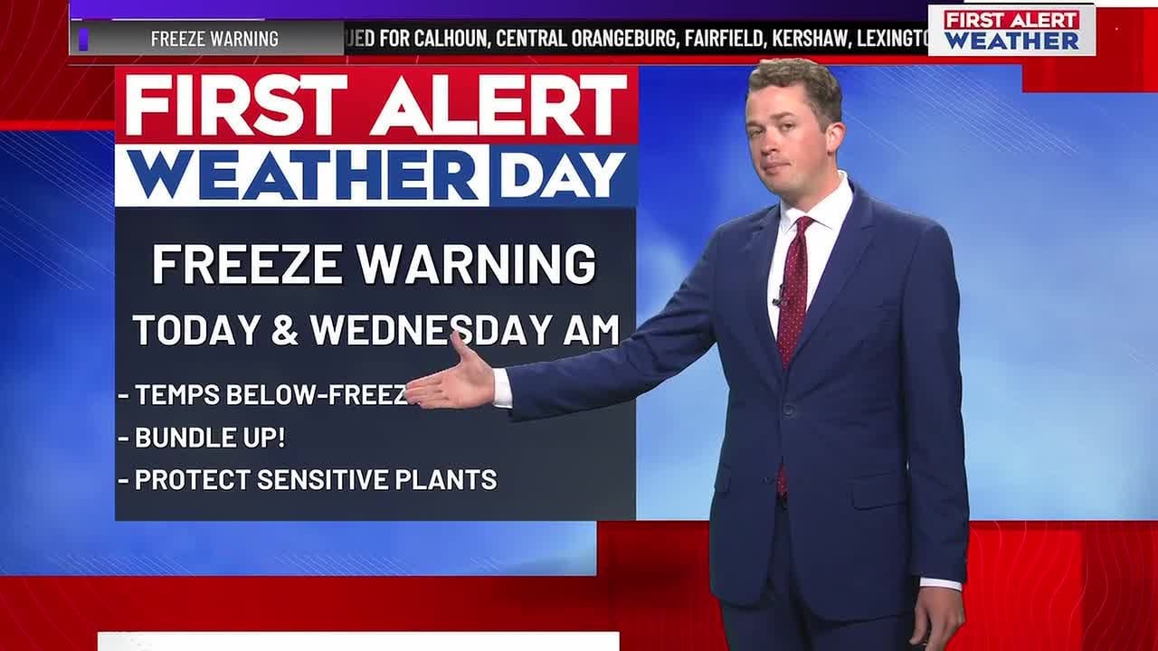 FIRST ALERT WEATHER DAYS for morning temperatures below freezing - YouTube