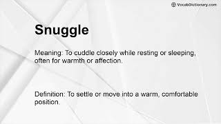 Snuggle Meaning