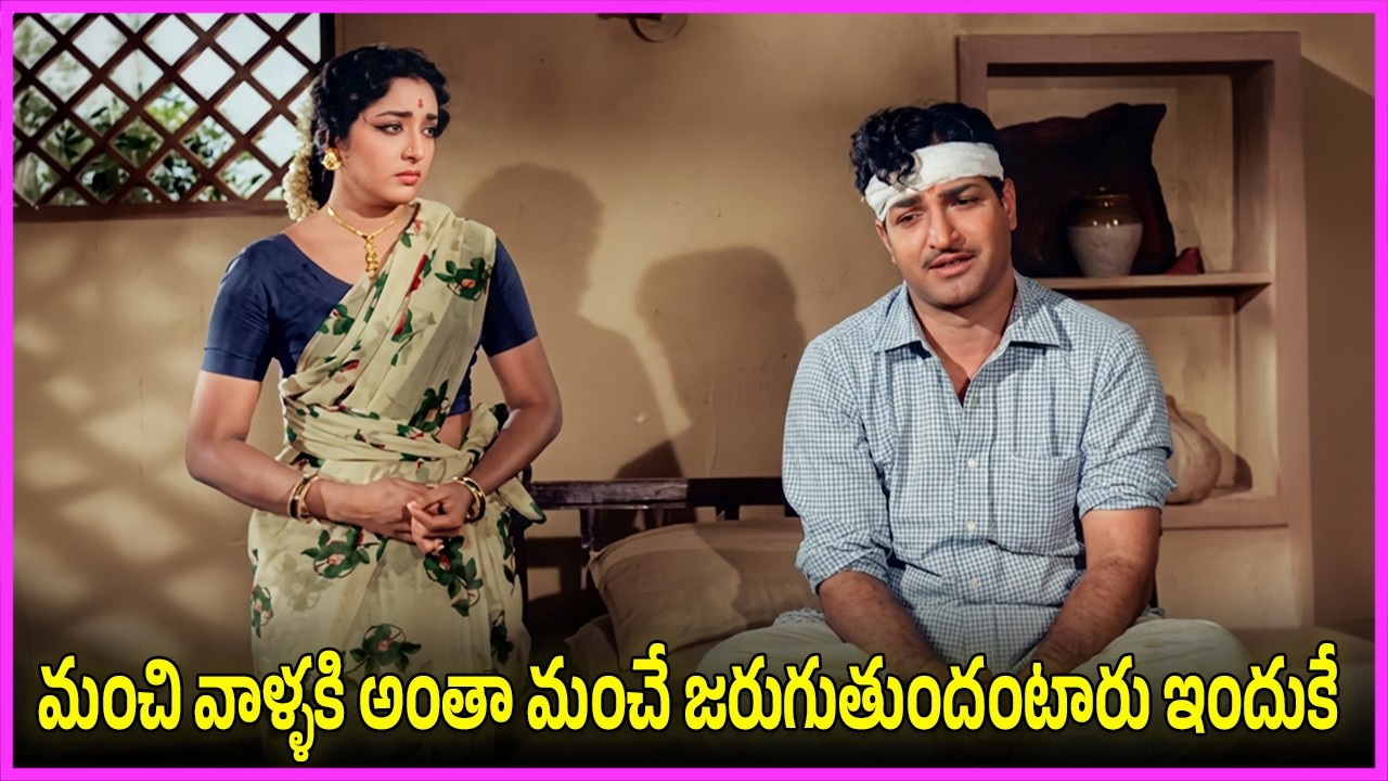 మంచి వాళ్ళకి అంతా మంచే జరుగుతుందంటారు ఇందుకే - NTR, Jamuna Best Family Drama Scenes
