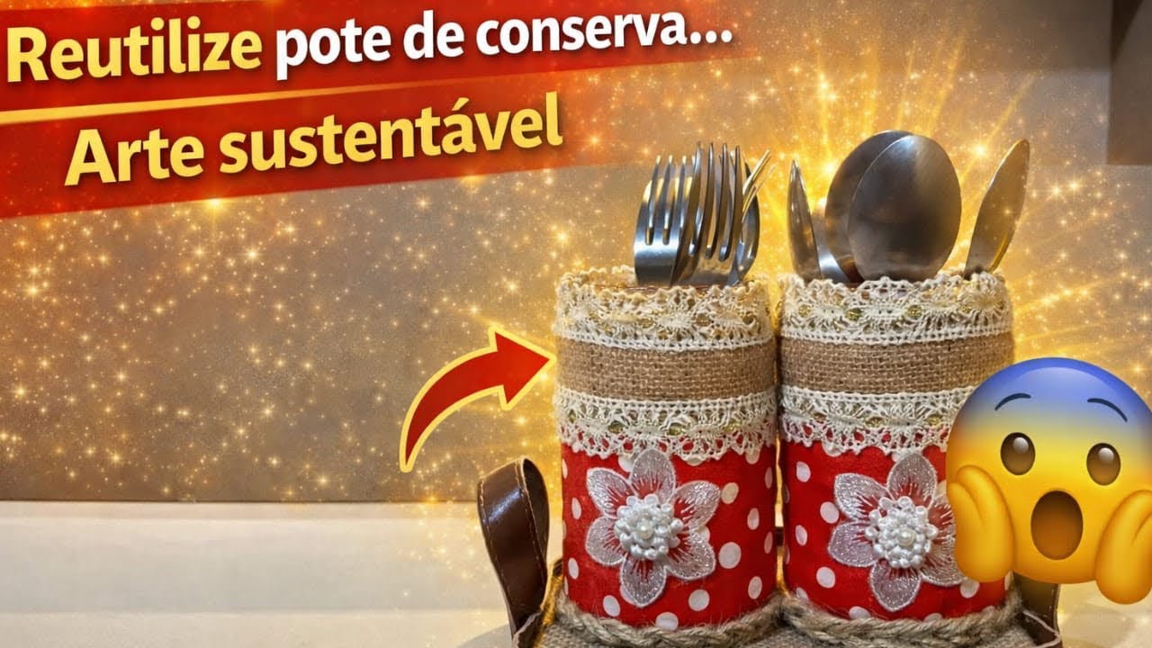 De vidros de conservas nasce arte sustentável 