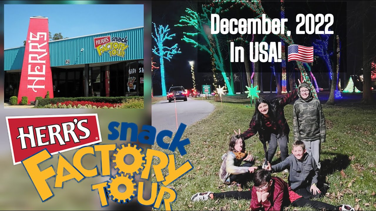 Herr's Snack Factory Tour | 🎄 | Drive Thru | Meet My Friends | In USA ...