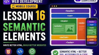 Lesson16 web development mobile course semantic elements👌🔥🔥🔥