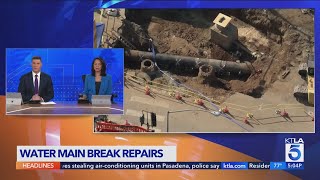 Sunset Boulevard remains closed as WeHo water main break repairs enter fifth day