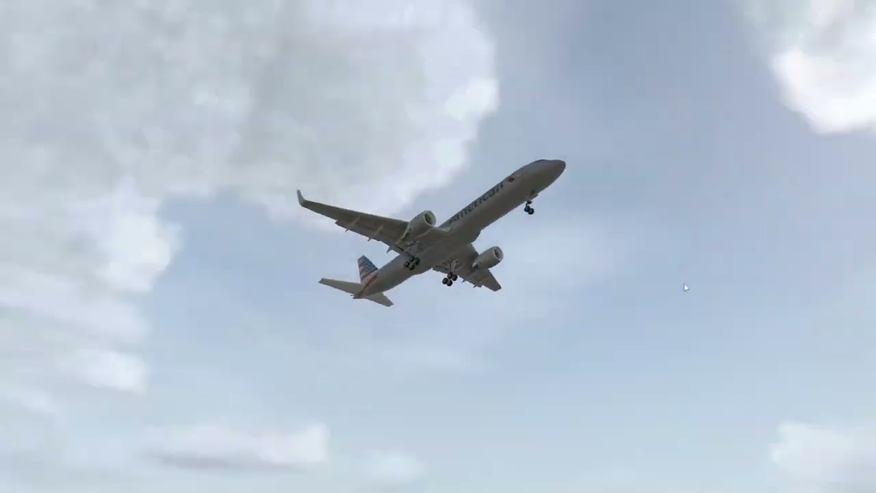 smooth landing at lax in the flight factor 757