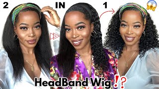 2 IN 1 HEADBAND WIG  Lazy Grab & Go Natural Hair Wig‼️No glue, No Gel ft. Genius Wigs