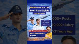 ✈️ Indian Air Force Jobs 2026 | Salary 50K+ | Apply Now 🚨 #educationally