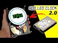 AMAZING IDEA  Led clock 2.0 with broken HDD