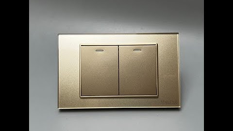 Công Tắc Điện Âm tường Mặt Kính Cường Lực Viền Vàng TENKO I Tenko.com.vn