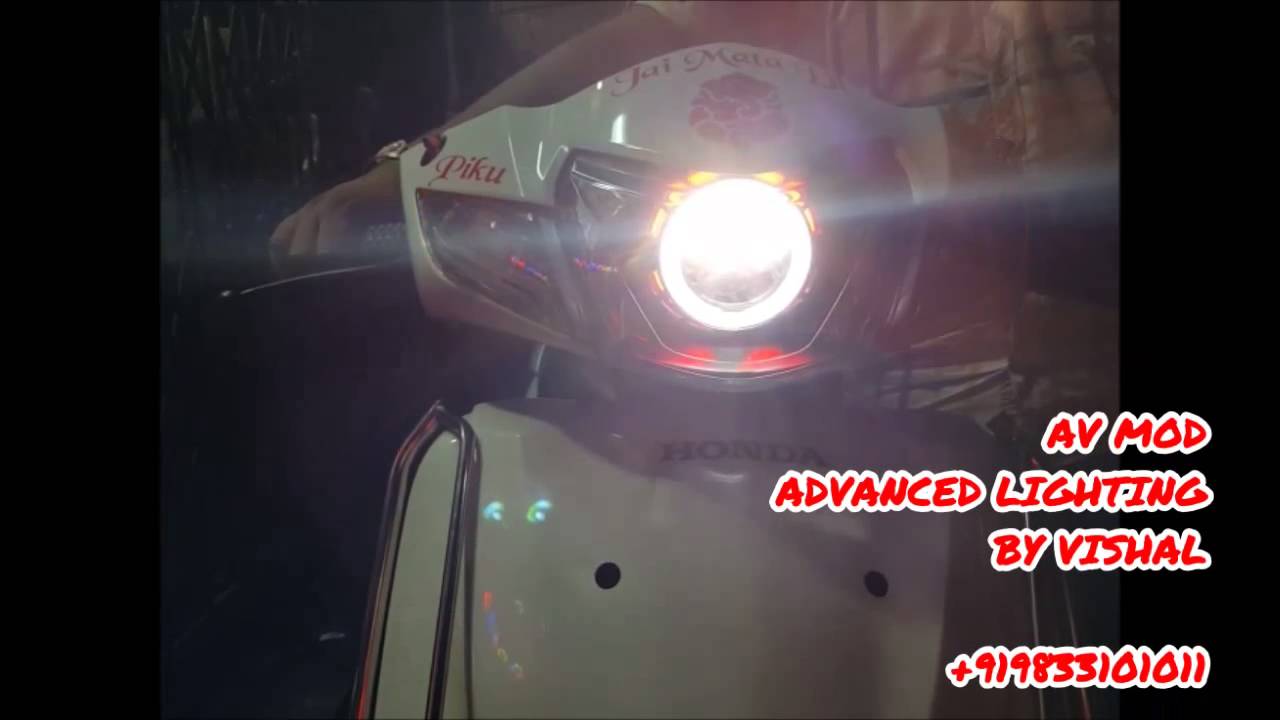 Honda Activa 3G LED PROJECTOR HEADLIGHT BY AVMOD YouTube
