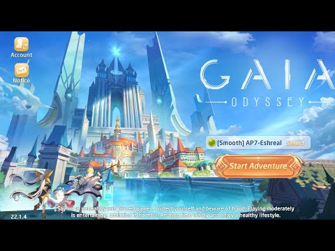 Gaia Odyssey Game Play | First time Login | level up from level 1 to 50  in less than 20 minutes