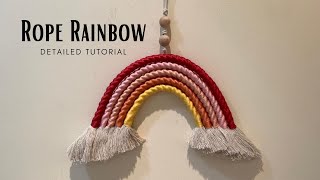 DIY Rainbow Wall Hanging - Rope Rainbow | Tutorial in മലയാളം with English Subtitles.