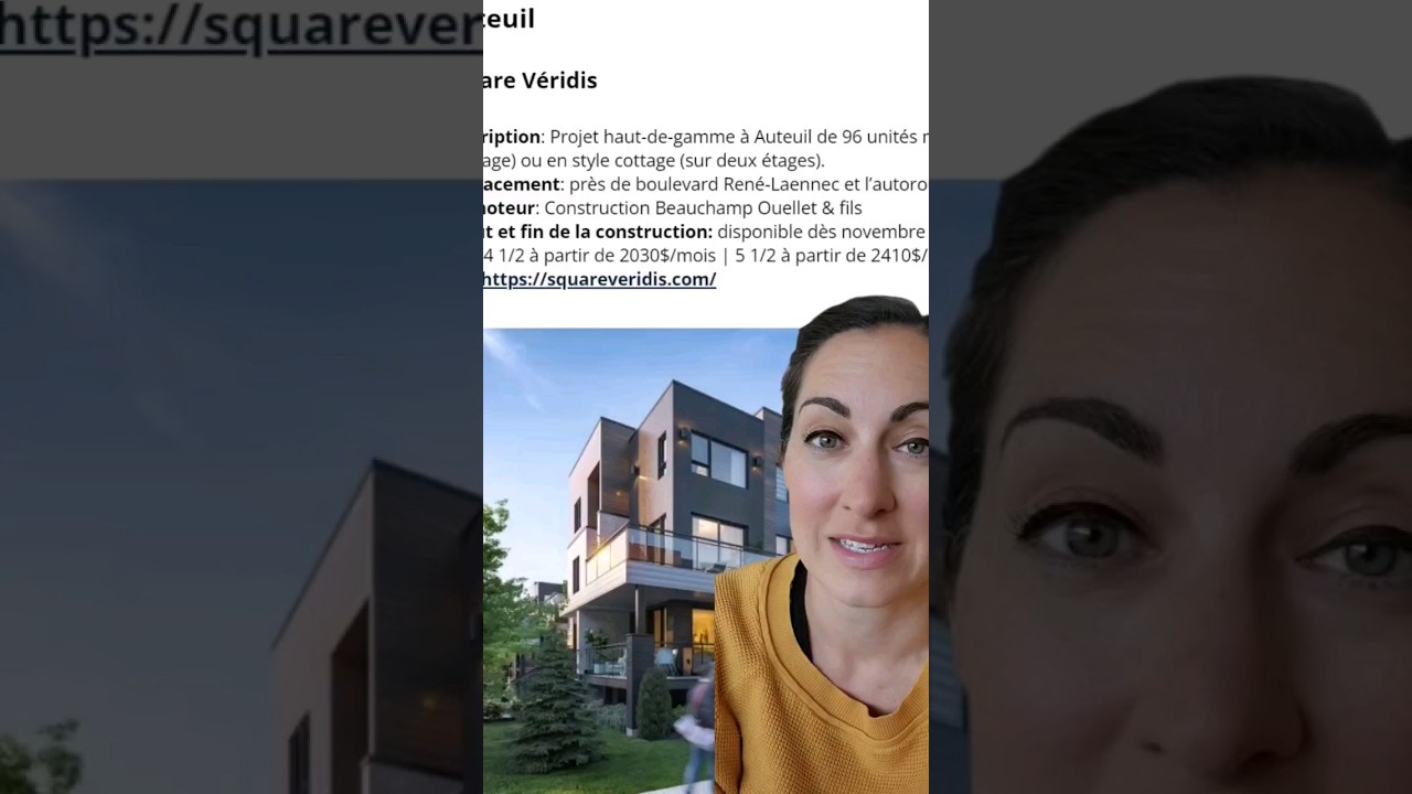 La liste de 40 projets de condos locatifs NEUFS à Laval ! 