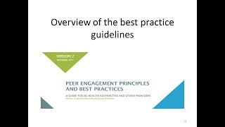 NCCDH Webinar: Peer engagement to inform public health action on substance use (4/5): Best practices