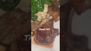 Lamb chops, garlic spinach, asparagus & mash😋 Tapas 177 Rochester, NY!!