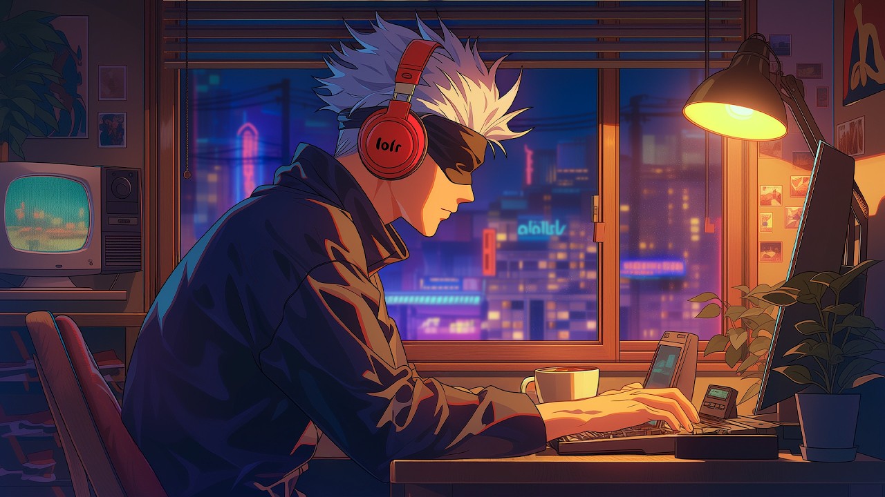 Rainy Night Focus & Energy Boost 🌧️ Anime Lofi Mix – Calm Beats to Power Through Your Work