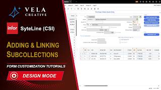 Details Infor SyteLine CSI Design Mode   Adding & Linking Subcollections Update