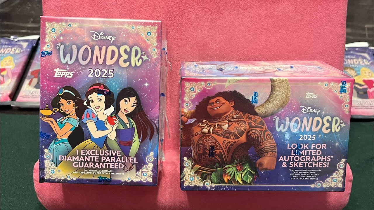 2025 Disney Wonder 2x Blaster Boxes-Die Cut Chromes & Diamantés  