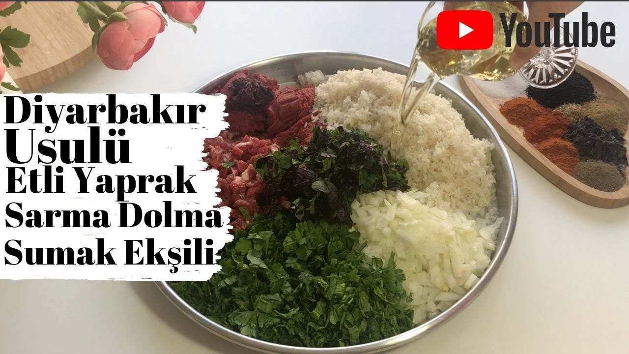 Diyarbakırlı Kanalımıza Dikkat❗Diyarbakır Usulü Etli Yaprak Sarma Dolma Sumak Ekşili ????YEMEKTARİFLERİ