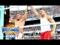Rob Gronkowski helps Mojo Rawley win the Andre Battle Royal: WrestleMania 33 Kickoff, April 2, 2017
