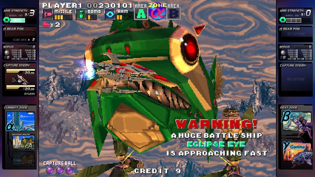 G-Darius HD - G-Darius Original Arcade Version Playthrough ONPSX