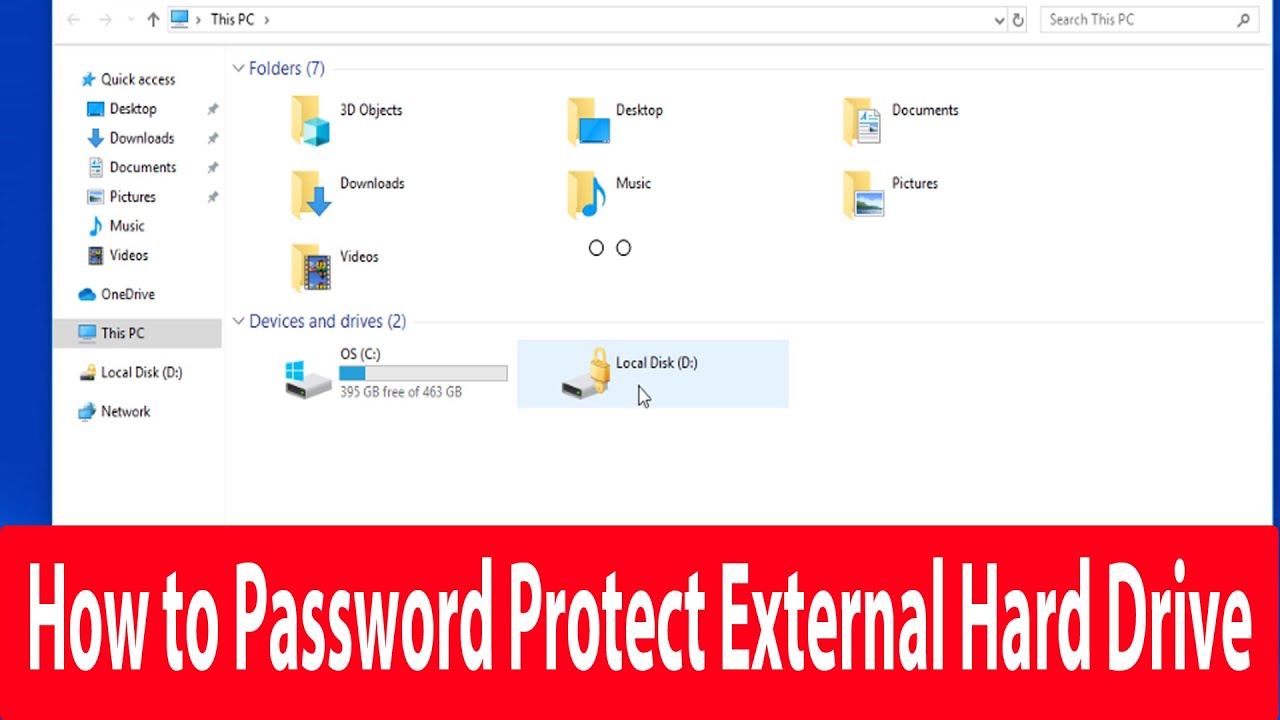 how to lock folder in external hard drive