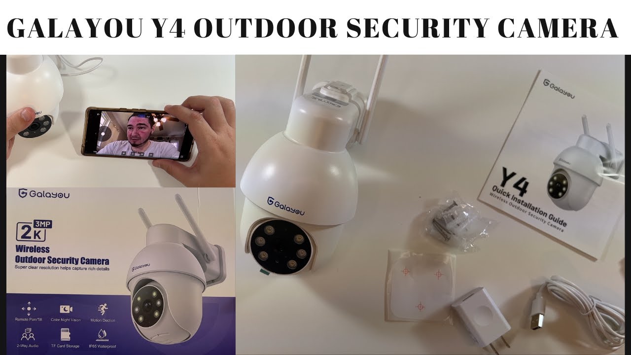 GALAYOU Y4 Wireless PTZ Outdoor Security Camera Setup & Unboxing