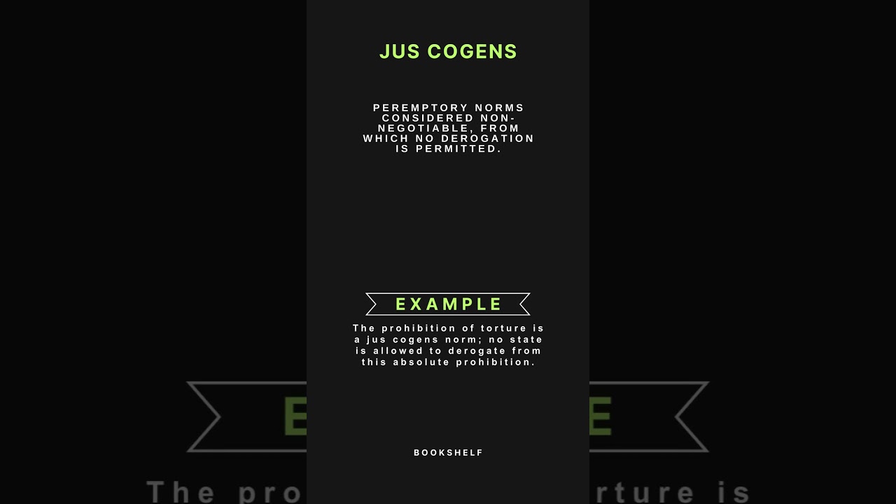 Jus Cogens: Non-Negotiable Norms in International Law