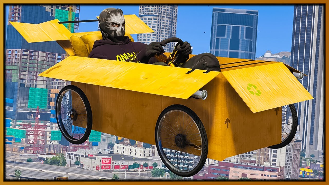 GTA 5 RP Flying Cardboard Box Car YouTube